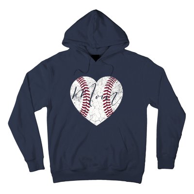 Heart Mom Mother's Day Christmas Baseball Softball Gift Hoodie