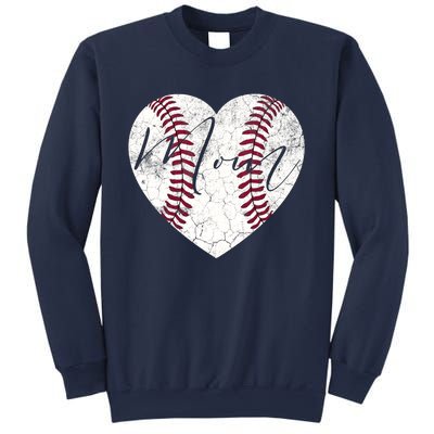 Heart Mom Mother's Day Christmas Baseball Softball Gift Sweatshirt