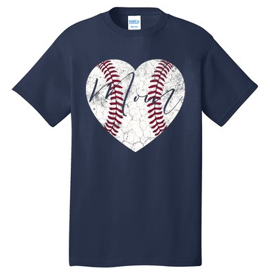 Heart Mom Mother's Day Christmas Baseball Softball Gift Tall T-Shirt