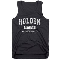 Holden Massachusetts Ma Vintage Sports Established Tank Top