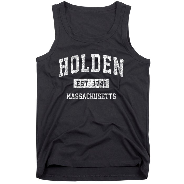 Holden Massachusetts Ma Vintage Sports Established Tank Top