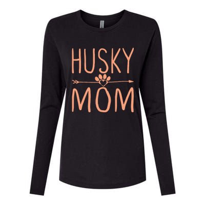 Husky Mom Mama Funny Dog Lover Womens Cotton Relaxed Long Sleeve T-Shirt