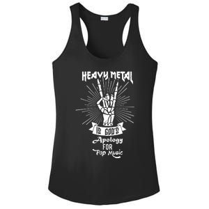 Heavy Metal Music Is Gods Apology Ladies PosiCharge Competitor Racerback Tank