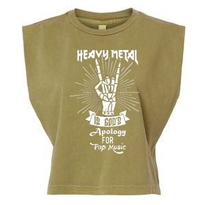 Heavy Metal Music Is Gods Apology Garment-Dyed Women's Muscle Tee