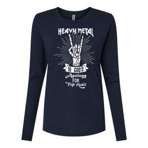 Heavy Metal Music Is Gods Apology Womens Cotton Relaxed Long Sleeve T-Shirt