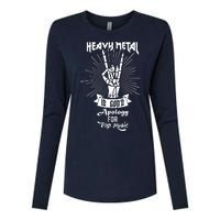 Heavy Metal Music Is Gods Apology Womens Cotton Relaxed Long Sleeve T-Shirt