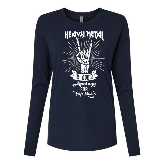 Heavy Metal Music Is Gods Apology Womens Cotton Relaxed Long Sleeve T-Shirt