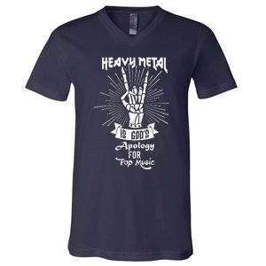 Heavy Metal Music Is Gods Apology V-Neck T-Shirt