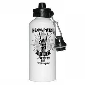 Heavy Metal Music Is Gods Apology Aluminum Water Bottle