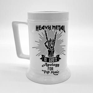 Heavy Metal Music Is Gods Apology Beer Stein