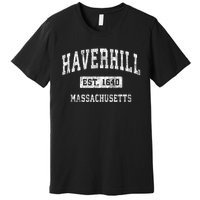 Haverhill Massachusetts Ma Vintage Established Sports Premium T-Shirt