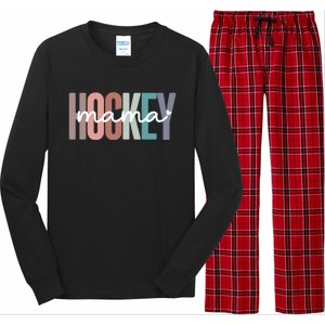 Hockey Mom Mama Gift Long Sleeve Pajama Set