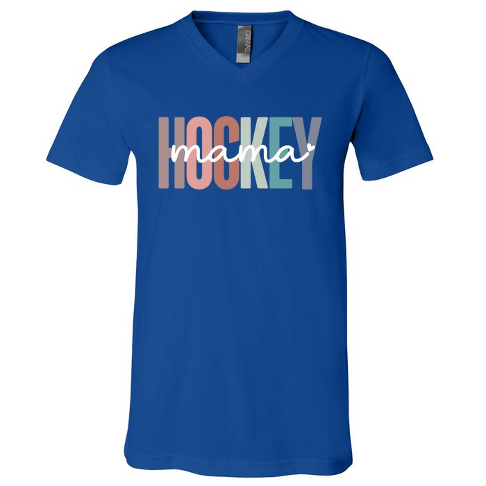 Hockey Mom Mama Gift V-Neck T-Shirt