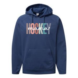 Hockey Mom Mama Gift Performance Fleece Hoodie