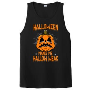 Halloween Makes Me Hallo Weak Funny Pumpkin PosiCharge Competitor Tank