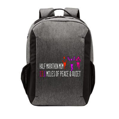 Half Marathon Mom 13 1 Miles Of Peace And Quiet Gift Vector Backpack