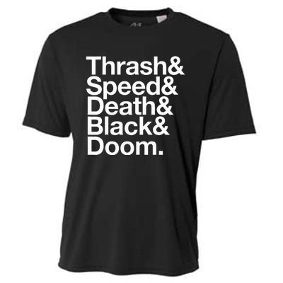 Heavy Metal Music Fan List Thrash Speed Doom Death Black Cooling Performance Crew T-Shirt