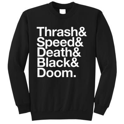 Heavy Metal Music Fan List Thrash Speed Doom Death Black Sweatshirt