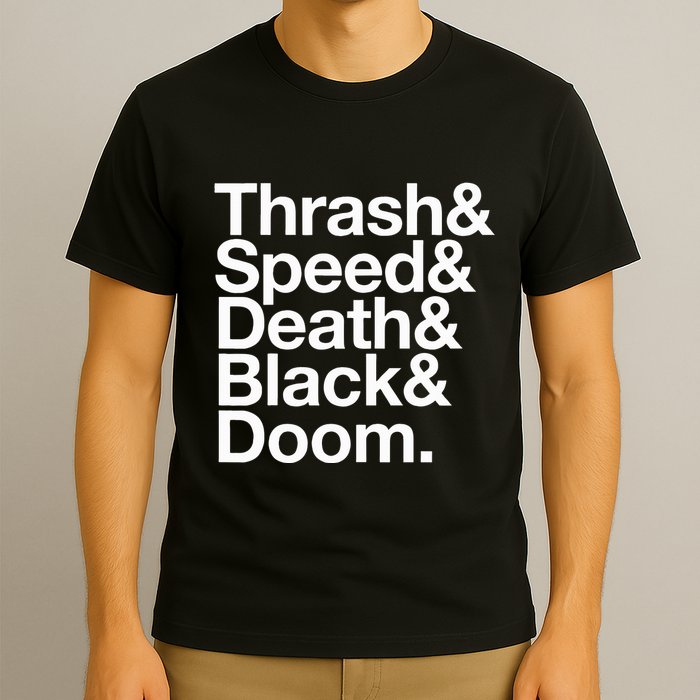 Heavy Metal Music Fan List Thrash Speed Doom Death Black T-Shirt