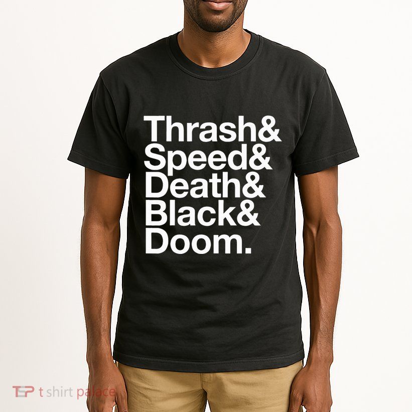 Heavy Metal Music Fan List Thrash Speed Doom Death Black Tall T-Shirt