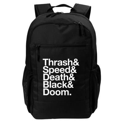 Heavy Metal Music Fan List Thrash Speed Doom Death Black Backpack
