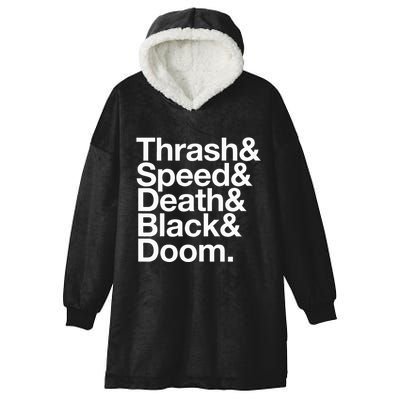 Heavy Metal Music Fan List Thrash Speed Doom Death Black Hooded Wearable Blanket