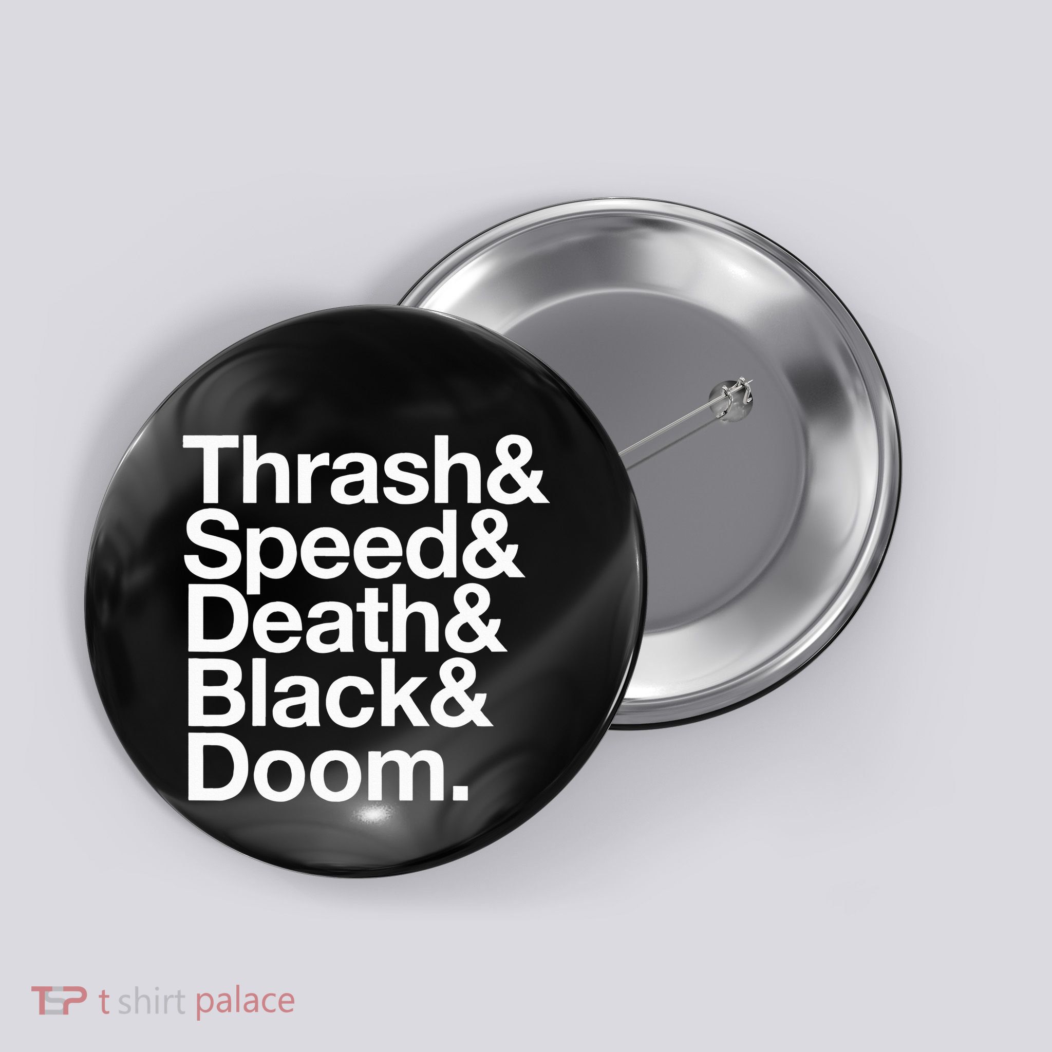 Heavy Metal Music Fan List Thrash Speed Doom Death Black Button
