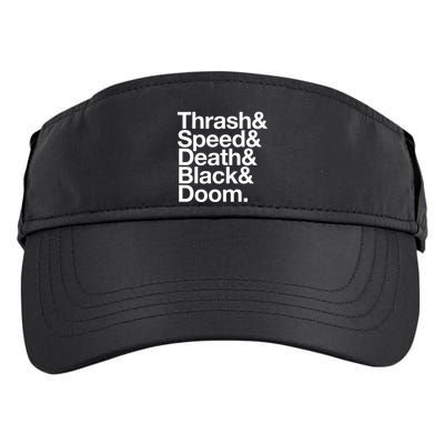 Heavy Metal Music Fan List Thrash Speed Doom Death Black Adult Drive Performance Visor