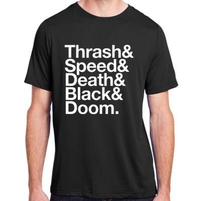 Heavy Metal Music Fan List Thrash Speed Doom Death Black Adult ChromaSoft Performance T-Shirt