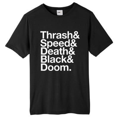 Heavy Metal Music Fan List Thrash Speed Doom Death Black Tall Fusion ChromaSoft Performance T-Shirt