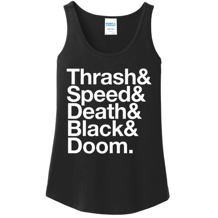 Heavy Metal Music Fan List Thrash Speed Doom Death Black Ladies Essential Tank