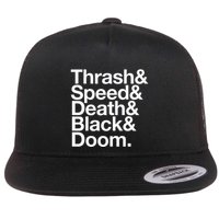 Heavy Metal Music Fan List Thrash Speed Doom Death Black Flat Bill Trucker Hat