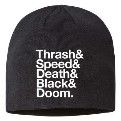 Heavy Metal Music Fan List Thrash Speed Doom Death Black Sustainable Beanie
