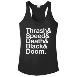 Heavy Metal Music Fan List Thrash Speed Doom Death Black Ladies PosiCharge Competitor Racerback Tank