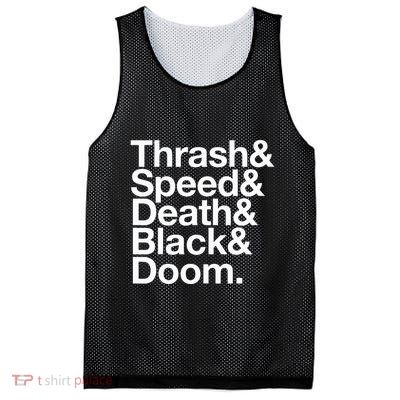 Heavy Metal Music Fan List Thrash Speed Doom Death Black Mesh Reversible Basketball Jersey Tank