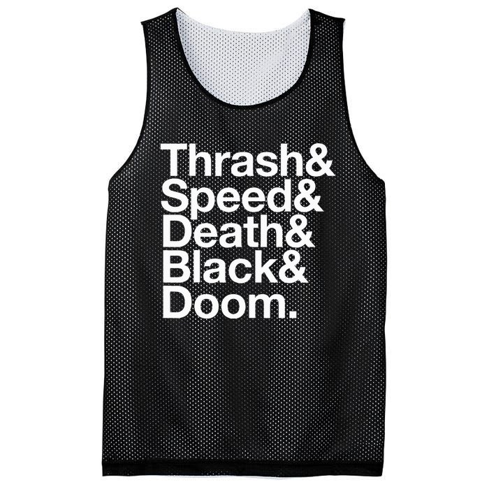 Heavy Metal Music Fan List Thrash Speed Doom Death Black Mesh Reversible Basketball Jersey Tank