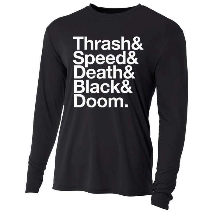 Heavy Metal Music Fan List Thrash Speed Doom Death Black Cooling Performance Long Sleeve Crew