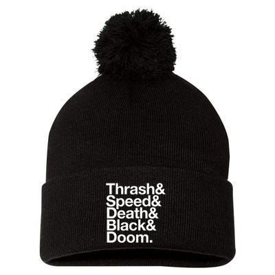 Heavy Metal Music Fan List Thrash Speed Doom Death Black Pom Pom 12in Knit Beanie