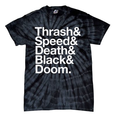 Heavy Metal Music Fan List Thrash Speed Doom Death Black Tie-Dye T-Shirt