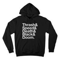 Heavy Metal Music Fan List Thrash Speed Doom Death Black Tall Hoodie