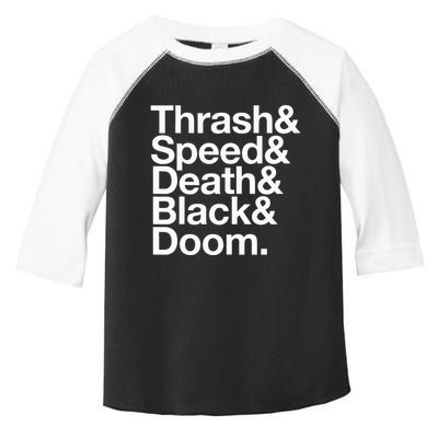 Heavy Metal Music Fan List Thrash Speed Doom Death Black Toddler Fine Jersey T-Shirt