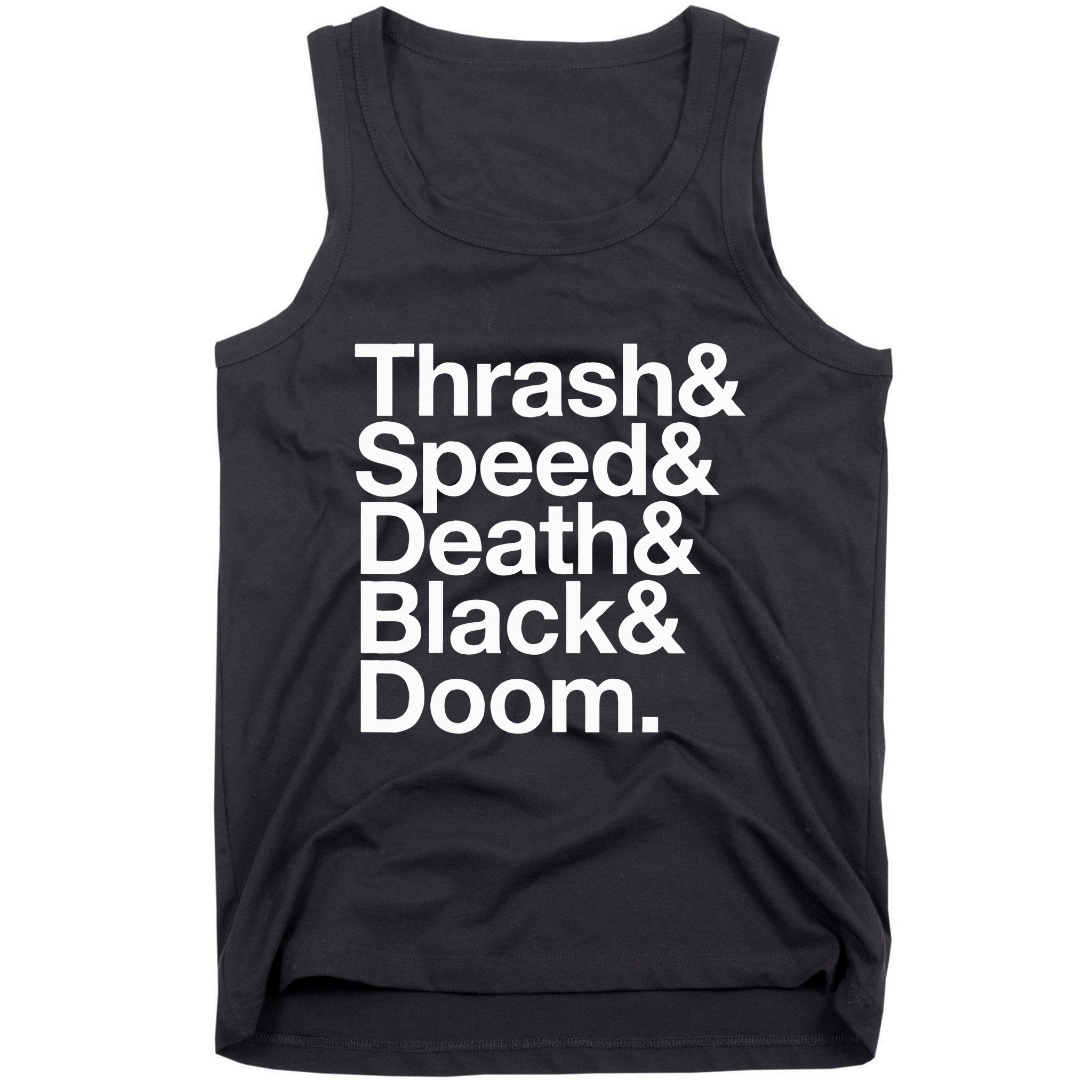 Heavy Metal Music Fan List Thrash Speed Doom Death Black Tank Top