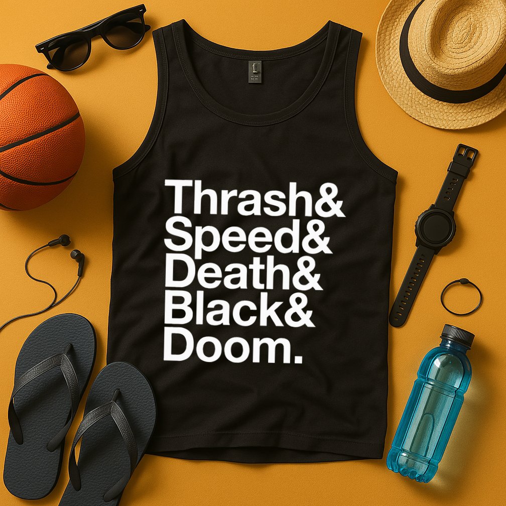 Heavy Metal Music Fan List Thrash Speed Doom Death Black Tank Top