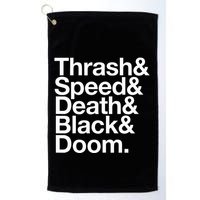 Heavy Metal Music Fan List Thrash Speed Doom Death Black Golf Towel
