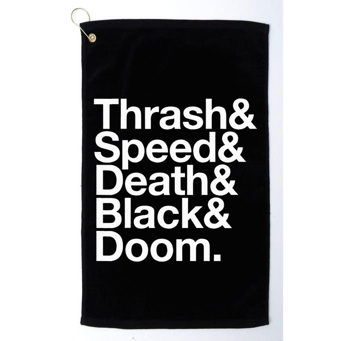 Heavy Metal Music Fan List Thrash Speed Doom Death Black Golf Towel
