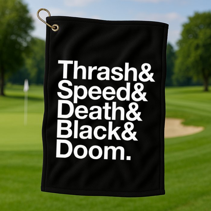 Heavy Metal Music Fan List Thrash Speed Doom Death Black Golf Towel