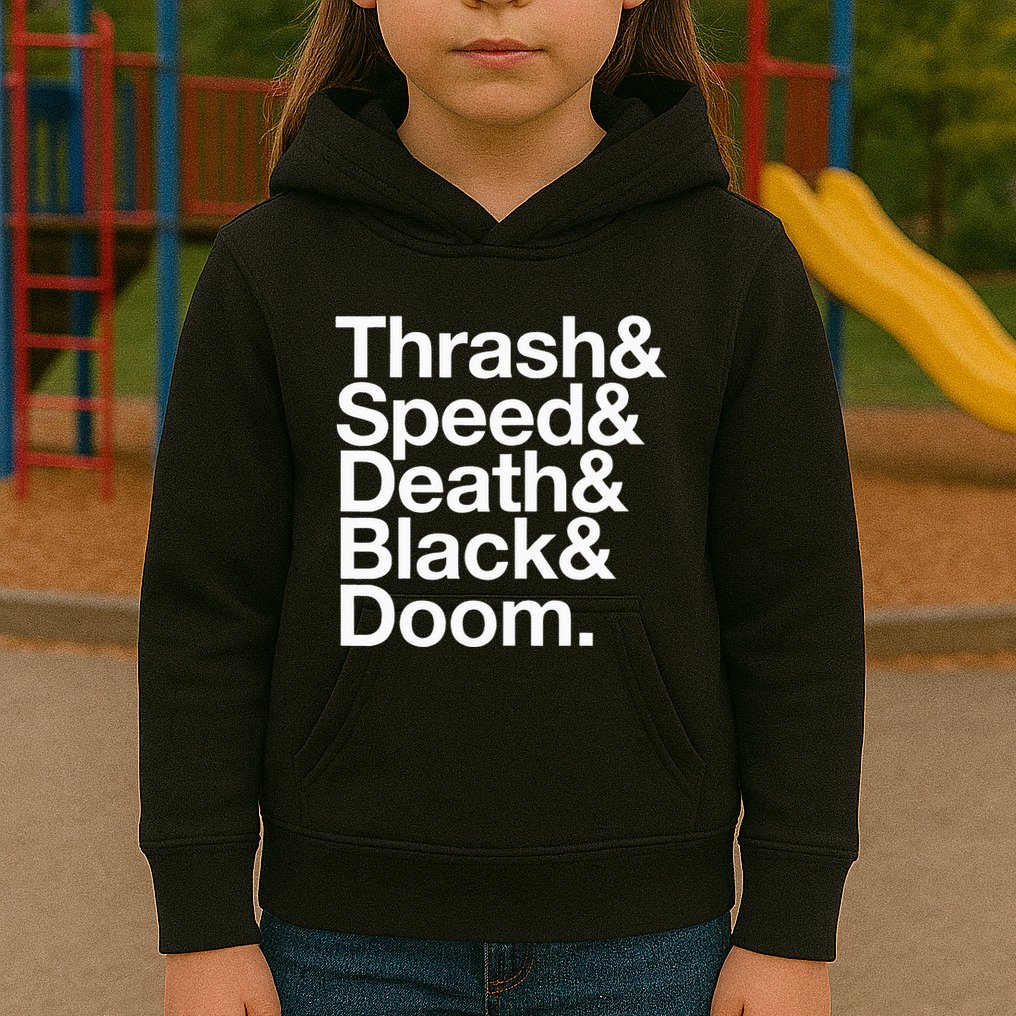 Heavy Metal Music Fan List Thrash Speed Doom Death Black Kids Hoodie