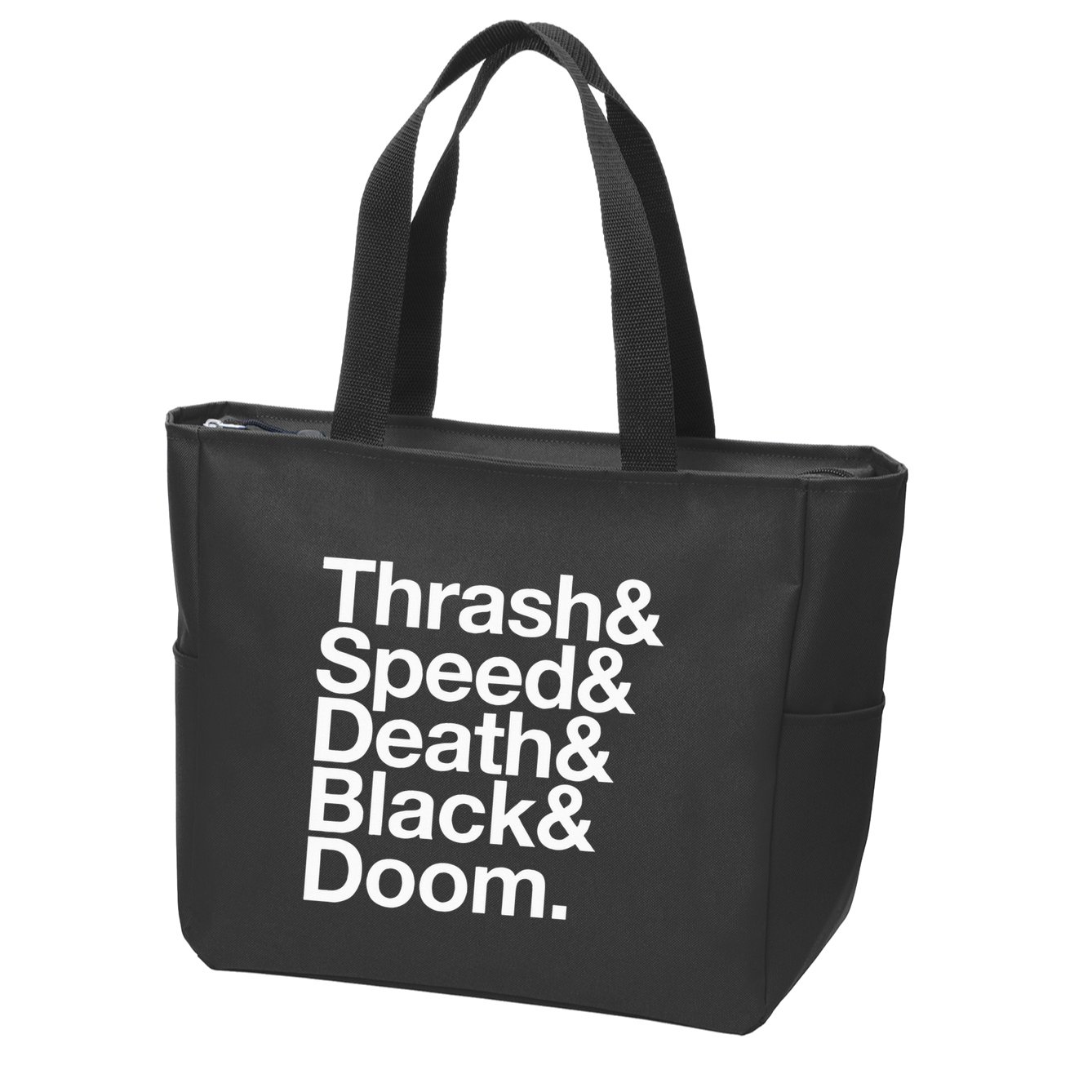 Heavy Metal Music Fan List Thrash Speed Doom Death Black Zip Tote Bag