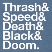 Heavy Metal Music Fan List Thrash Speed Doom Death Black Garment-Dyed Sweatshirt
