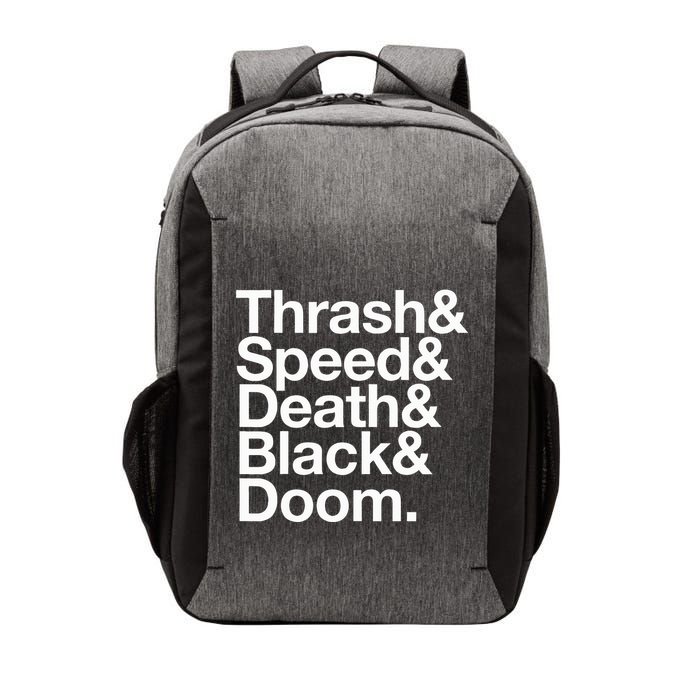 Heavy Metal Music Fan List Thrash Speed Doom Death Black Vector Backpack